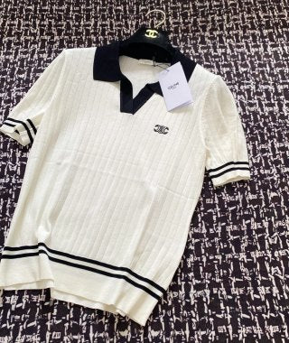 Celine 25 Collared Polo-style Short-sleeve Tops